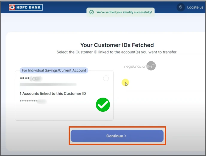 showing customer IDs Fetched
