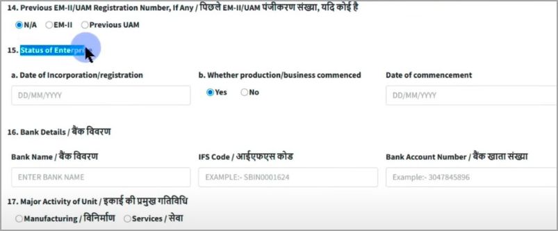 Business Establishment Details