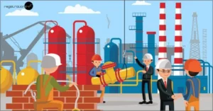 workers at oil and natural gas plant