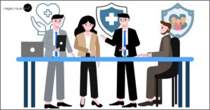 insurance broker and insurance agent meeting