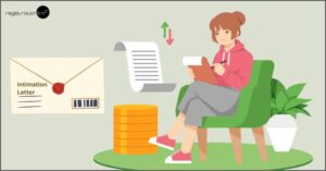 a girl reading income tax notice