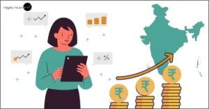 a girl checking india's finance