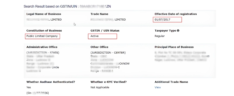 business details