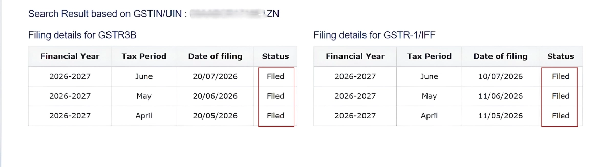 filing details of GST